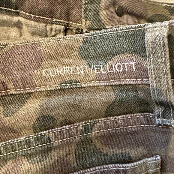 Current Elliott Camo Pants Brown Zip Fly Pockets Mid Rise Ankle Sz 28 Women's - Picture 4 of 4